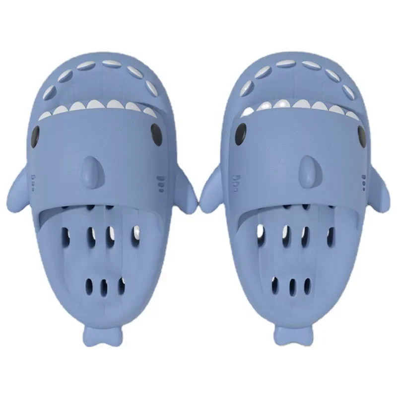 

New2022 Thick Sole Bath Shark Slippers Man Women 2022 Summer Antiskid Hollow Out Home Indoor Household Man Slippers Plus 46 47