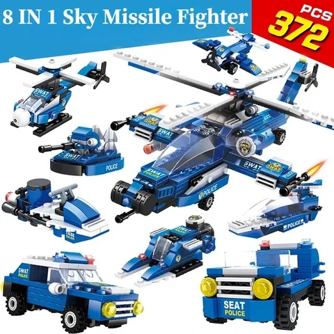 Совместим с конструкторами Lego, Вторая мировая война, военный корабль, лодка, самолет, автомобиль, набор SWAT, танк, боевые игрушки для детей, подарки