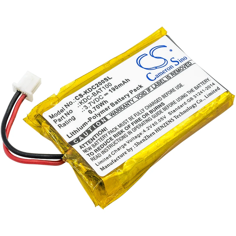 

CS 190mAh / 0.70Wh battery for KOAMTAC KDC-100, KDC-200 02-980-8680, KDC-BAT100