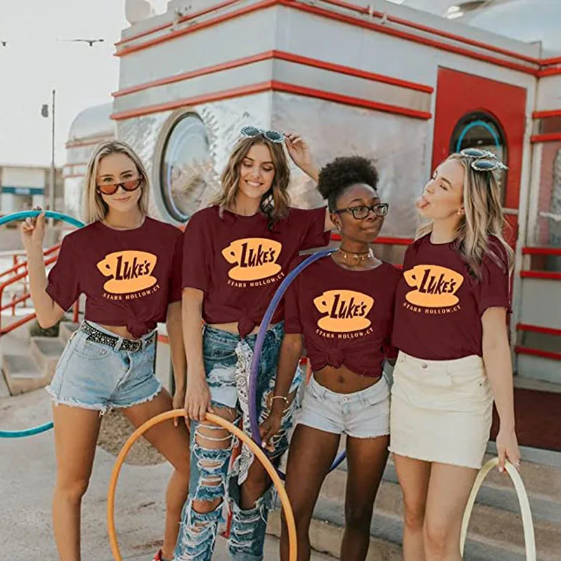 

Luke's Diner Coffee Shirt Women Gilmore Girls Vintage Tee T-Shirt Tops
