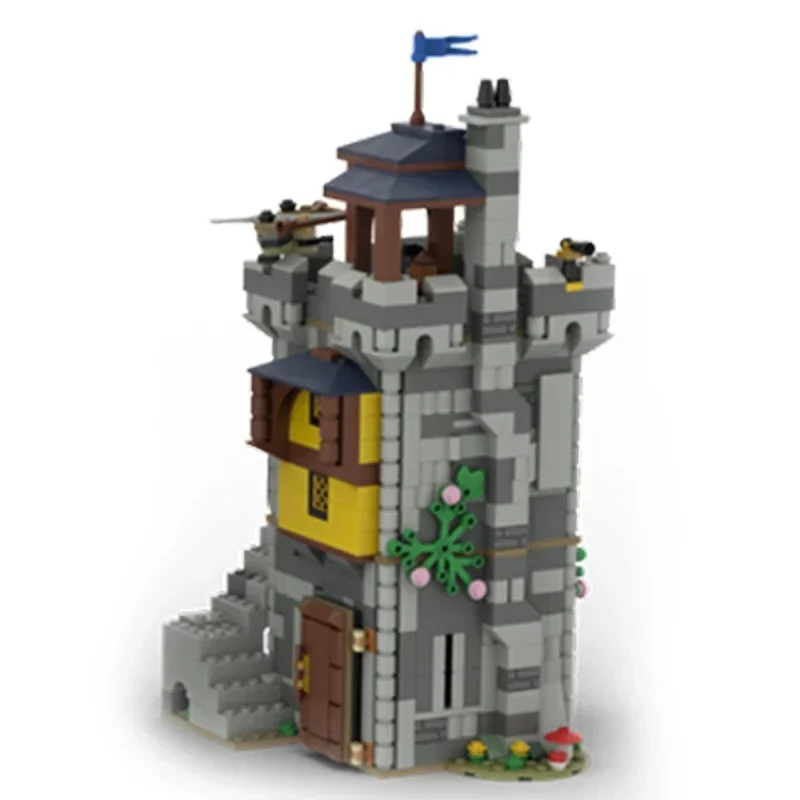 Фото Технические Moc Bricks, модель крепости, альтернативная часовая башня, модульные строительные блоки, подарки, игрушки для детей, наборы «сделай сам», сборка №4
