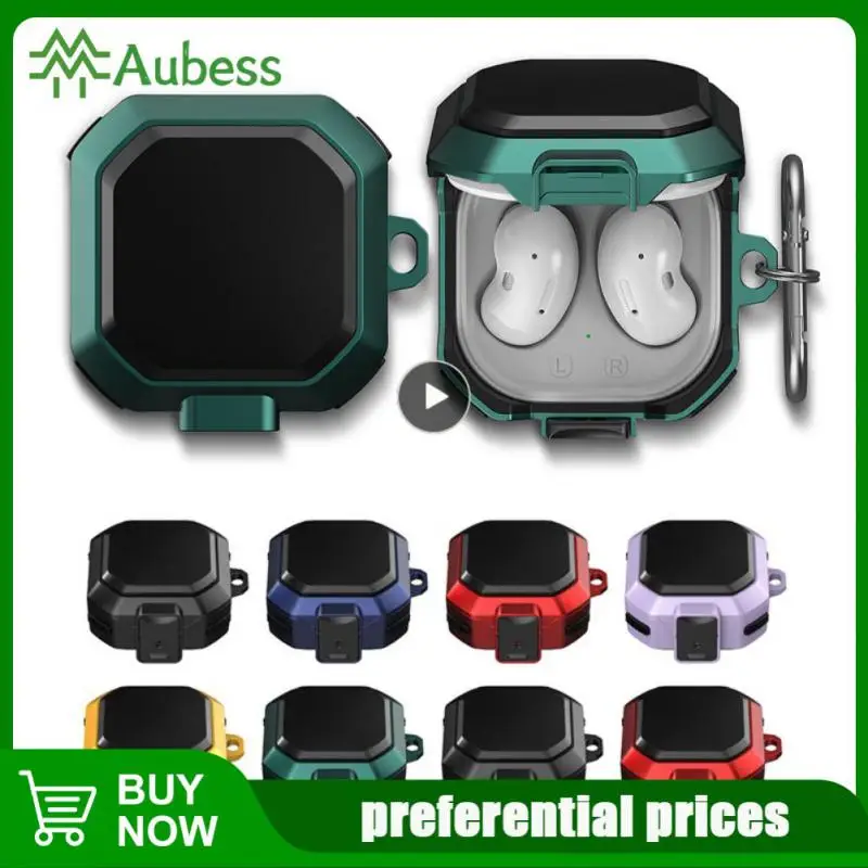 

Switch Buckle Full Body Protector Secure Lock Matte Wirless Earphone Case Headset Accessories For Samsung Galaxy Buds Live/ /2