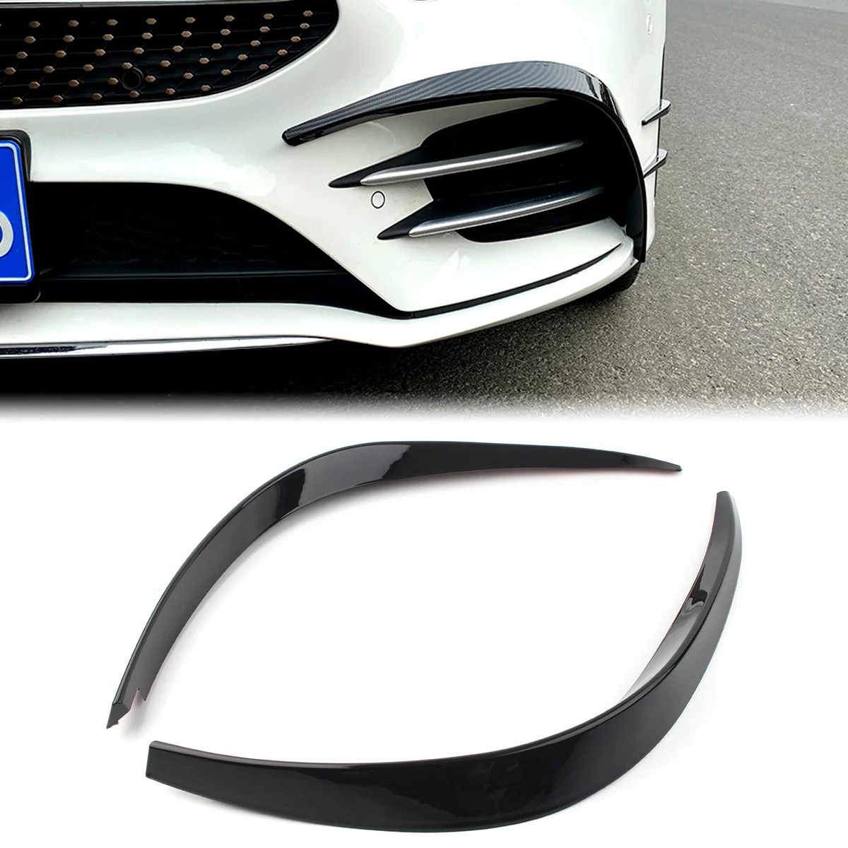 

ABS Front Bumper Splitter Spoiler Canard For Mercedes Benz W177 A-Class Sport A180 A200 A220 A260 A35 AMG 2019 2020