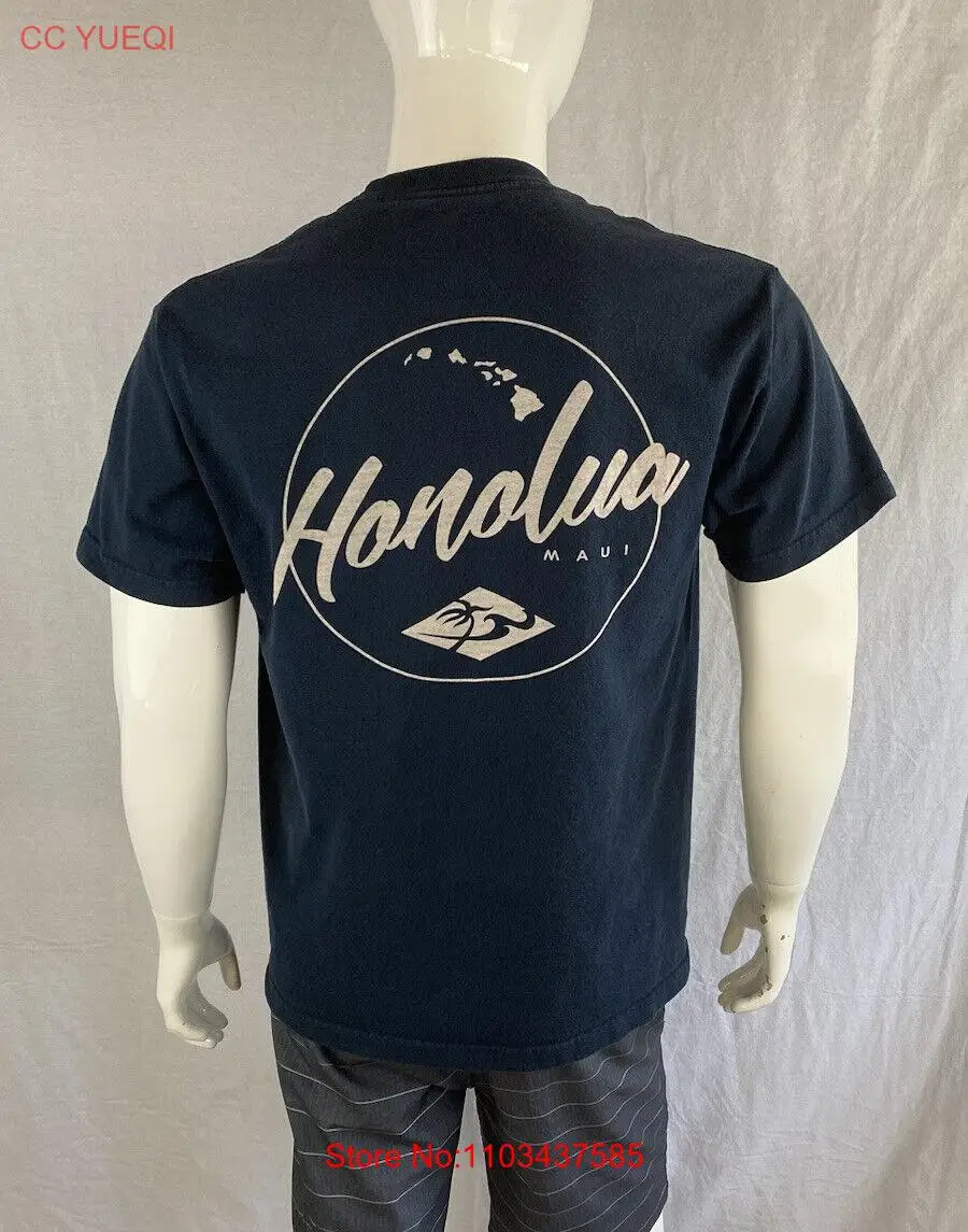 Honolua Surf Co Maui двухсторонняя Женская-серая футболка Мужская большого размера