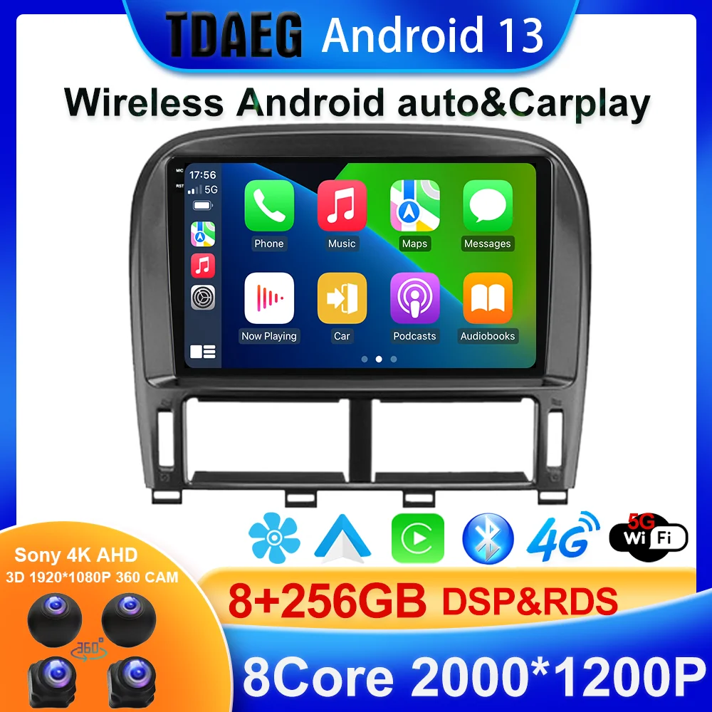 

Carplay 8G RAM+256G ROM For Lexus LS430 XF30 LS 430 2000 - 2006 For Toyota Celsior XF30 Car Player Navigation no 2din 2 din DVD