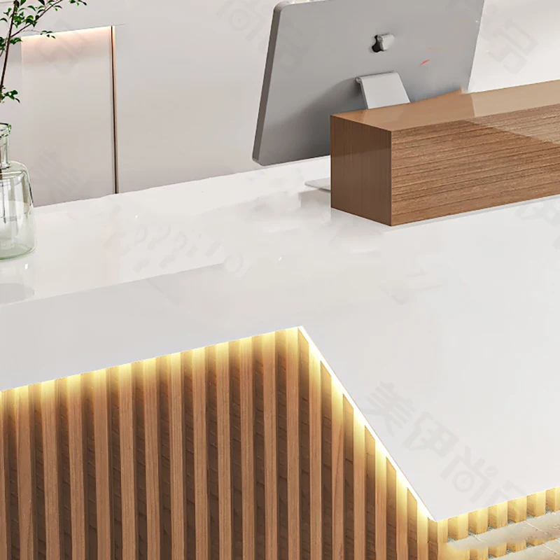 Светящиеся классические стойки регистрации стильные белые роскошные для салона