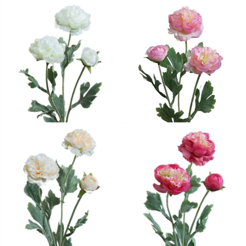 

3 Heads Artificial Flower Decoration Silk Rose Flowers Arrangement Home Party