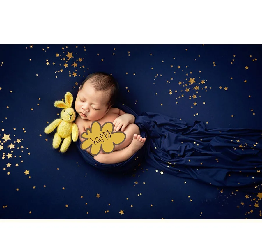 Newborn Blanket Baby Gilding Star Backdrop Fabrics Cloth Shoot Studio Photography Props Infant Accessories |
