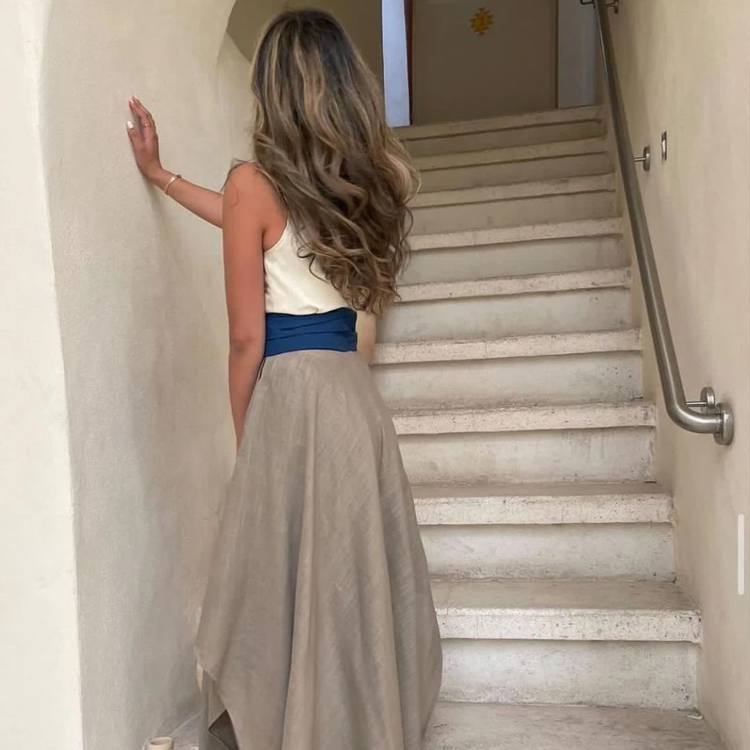 Фото Meetlove Customized Sleeveless Prom Dresses O-Neck Ankle-Length Stain Belt Zipper Up Wedding Party Women A-Line Grace 2023 №2