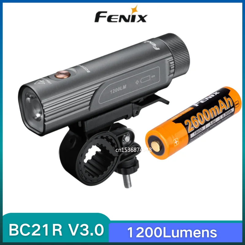 

2022 NEW Fenix BC21R V3.0 Type-C Rechargeable Bicycle Light 1200Lumens Include 18650 2600mAh Battery Cycling Flashlight