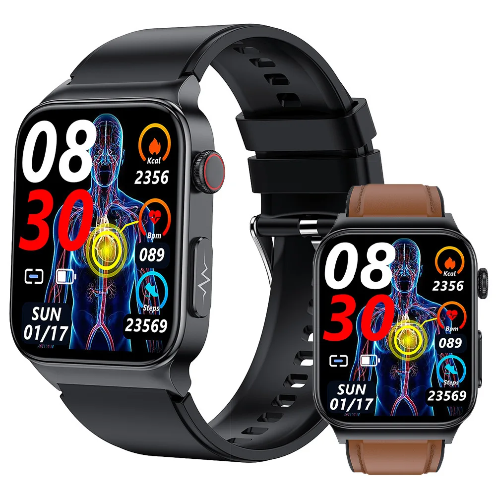 

Smart Watch ECG Monitor HD Screen 1.83 inch Heart Rate Blood Pressure SpO2 Monitor Fitness Tracker BT5.0 IP68 Waterproof