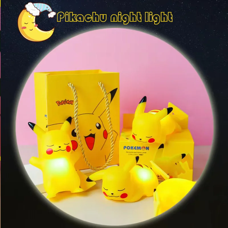 Ночсветильник в виде покемона из Аниме Пикачу прикроватная лампа для детской