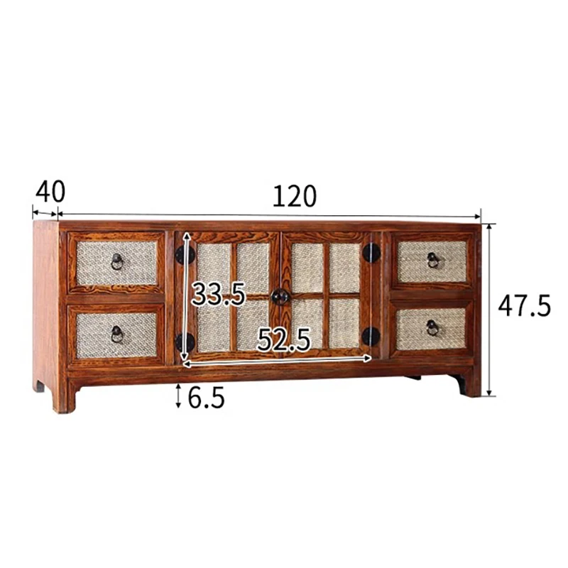 Luxury Vintage Tv Stand Retro Glamour Premium Duża szafka pod telewizor Elegancka modna Muebles Para Habitación Meble do salonu