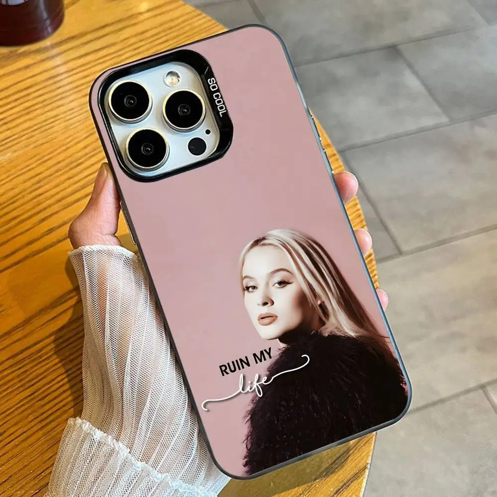 Фото Чехол для телефона Midnight Sun Z-Zara L-Larsson для iPhone 16 17 15 14 12 13 Pro Max, черный, противоударный №5