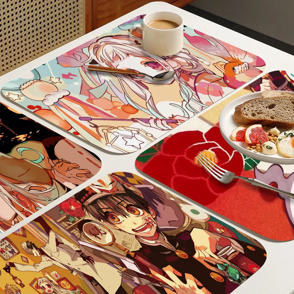 Противоскользящий Водопоглощающий Коврик Для Кофе В Стиле Аниме Jibaku Shounen Hanako-kun