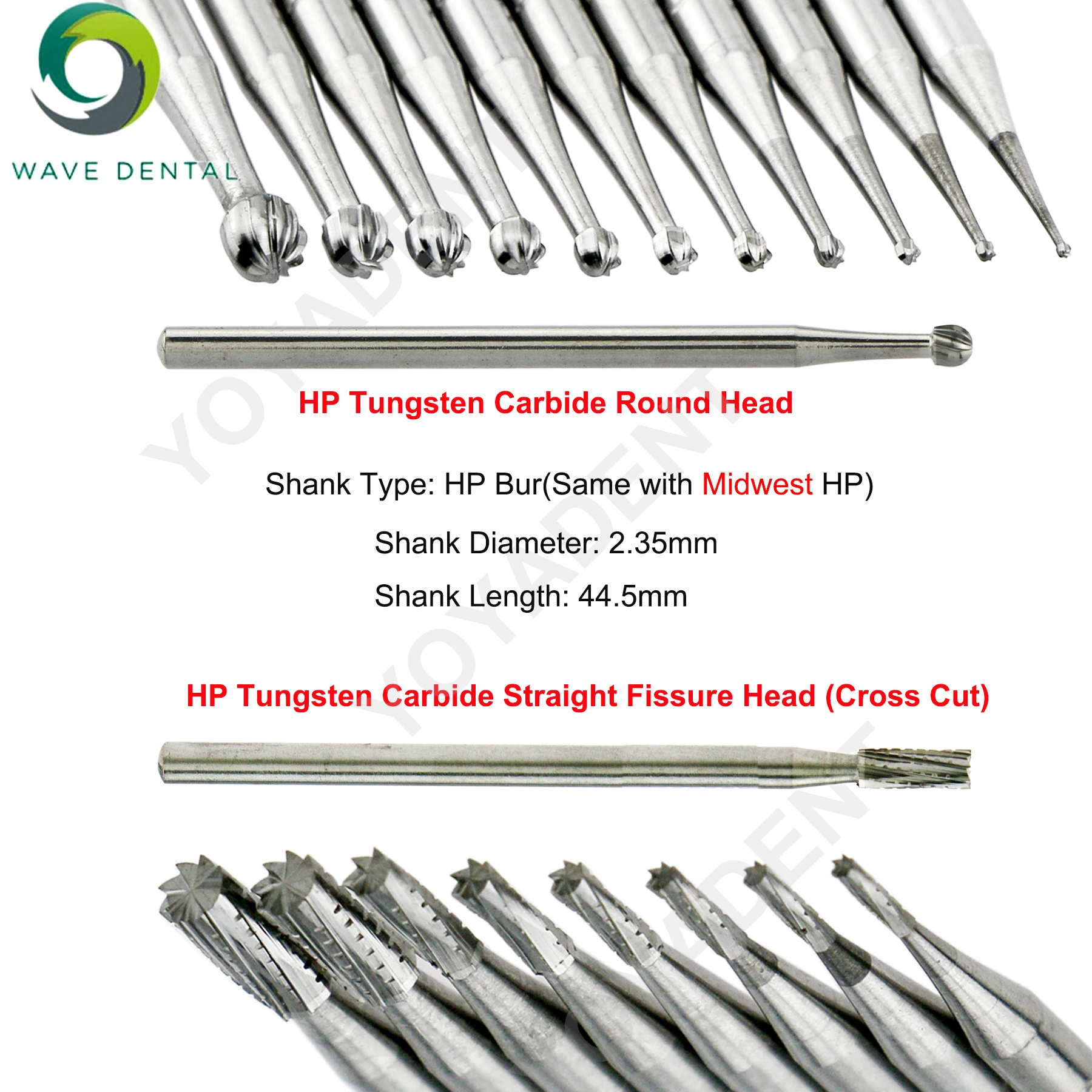 

WAVE Dental Strawberries Tungsten Carbide Burs Dentistry Drills Bits HP For Straight Nose Cone Handpiece Dentist Tools 5Pcs/pack