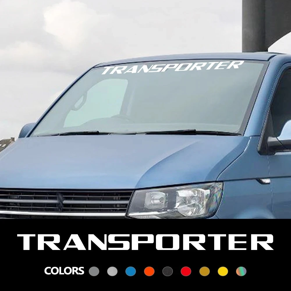 Фото Наклейки на лобовое стекло автомобиля для Volkswagen VW Transporter T3 T4 T5 T6 Camper Van, виниловые наклейки с индивидуальной графикой, аксессуары для тюнинга №2