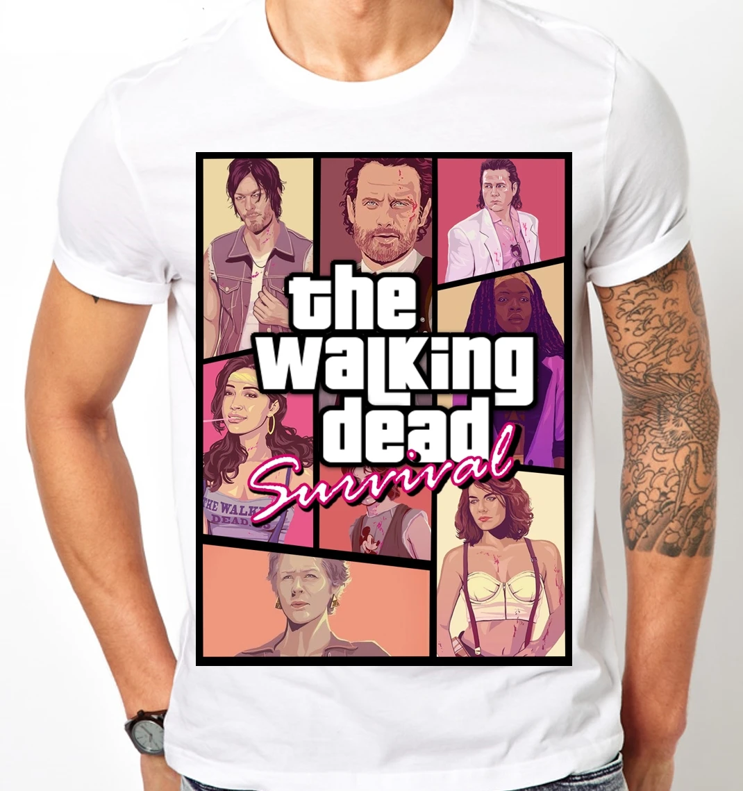 

The Walking Dead Twd Season 9 Grimes Daryl Neegan Maggie Mens T Shirt Cool Casual Pride T-Shirt Men Women Unisex Harajuku Tops