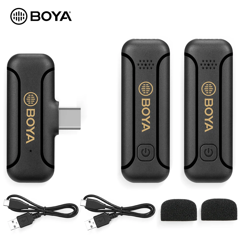

BOYA BY-WM3T2 Professional Wireless Lavalier Microphone Portable Audio Video Recording Mic for iphone Android Live Broadcast