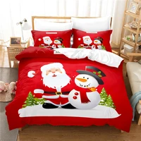 red christmas bedding set duvet cover set 3d bedding digital printing bed linen queen size bedding set fashion design