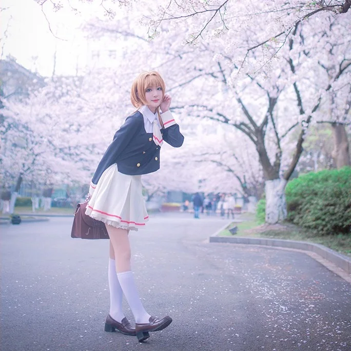 Костюм для косплея аниме Cardcaptor Sakura прозрачная карточка Kinomoto Tomoyo Daidoji школьная
