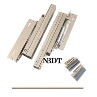 Heavy Aluminum Pull Out Buffered Soft Slide Rail Supporting Bracket For Furniture Table Top Conceal Folding Leaf Extension