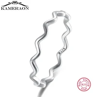 925 sterling silver wave rings for women dainty fashion jewelry creative ripple minimalist rings fine silverware female gift