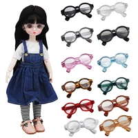 round frame bjd doll plastic glasses 4 56 59cm miniature eyewear clear lens eyeglasses for blythesmsd sdplush exo doll