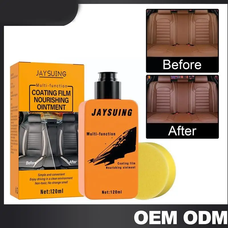 

120ml Auto Leather Renovated Coating Paste Maintenance Agent Refurbisher Wax Leather Maintenance Detergent Polish Clean A6O5