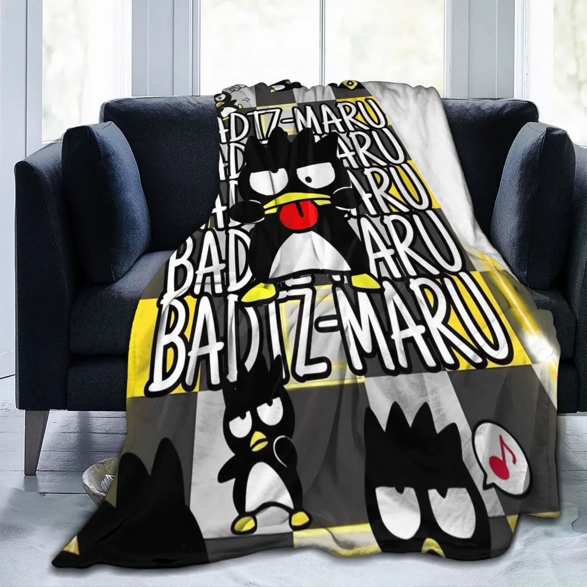 Мягкое теплое одеяло Bad Badtz Maru с героями мультфильмов Sanrio детское плюшевое диван