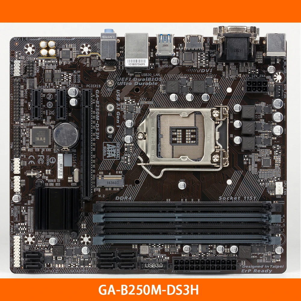 For Gigabyte GA-B250M-DS3H LGA 1151 Support 6th/7th-Gen DDR4 64GB M.2 SSD B250 Desktop Motherboard High Quality Fast Ship