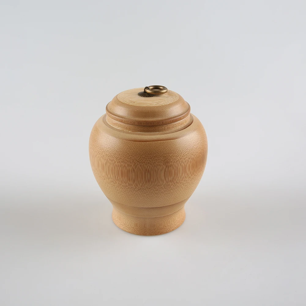 Креативная деревянная банка в форме тыквы из натурального бамбука коробка для