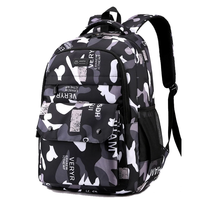 

Large Capacity Men Backpack for School Bags Teenage Boys Girls Student Casual Women Back Pack Oxford Camouflage