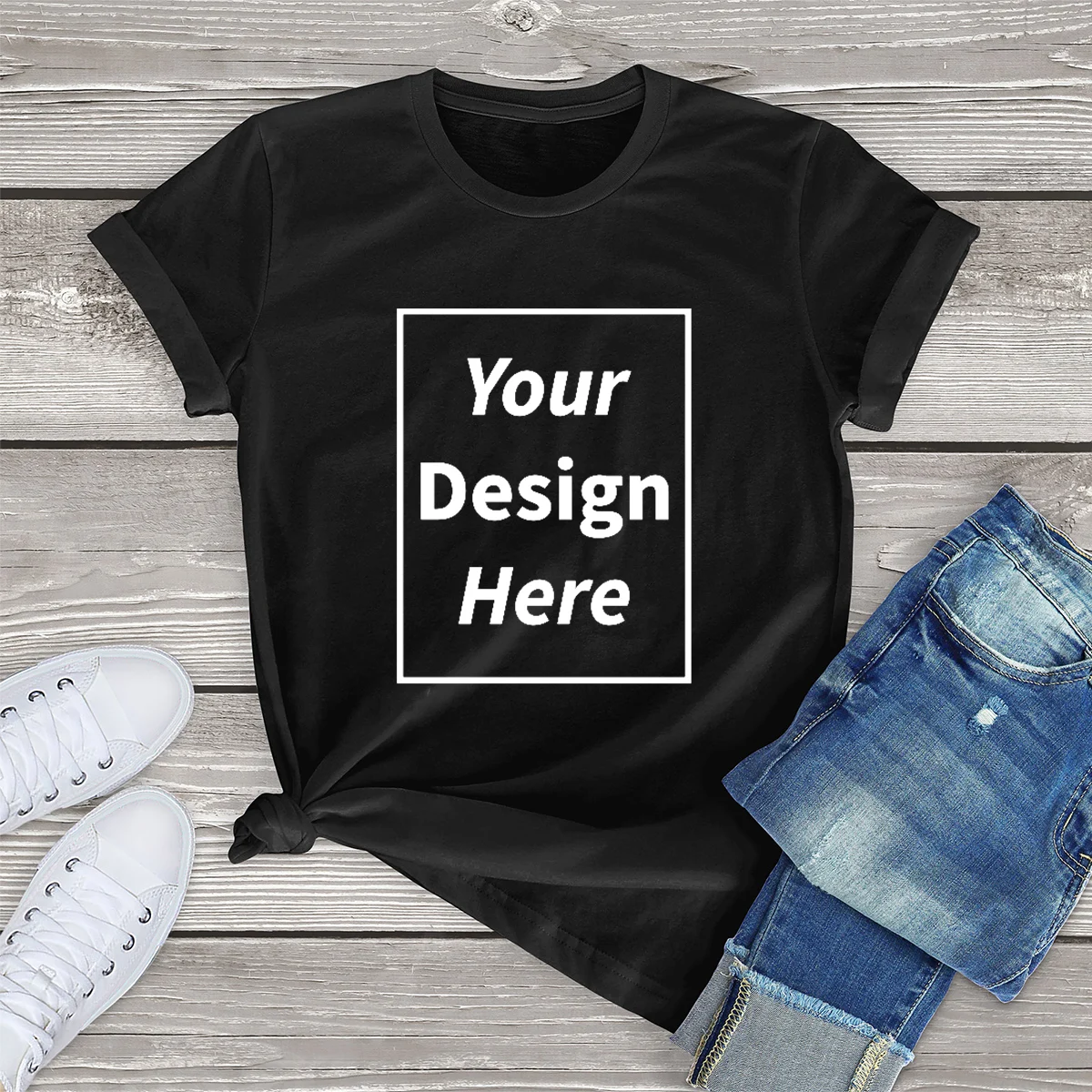 

100% Cotton DIY You Want Design Summer Women Casual Novelty Oversized T-Shirt Loose Tops Tee EU Size Casual Streetwear Gift