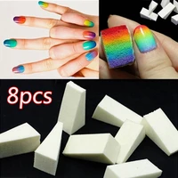 8pcs fashion polish transfer acrylic manicure tool diy nail art sponge stamp