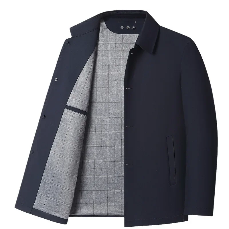 Новая демисезонная тонкая куртка с лацканами для мужчин Повседневная