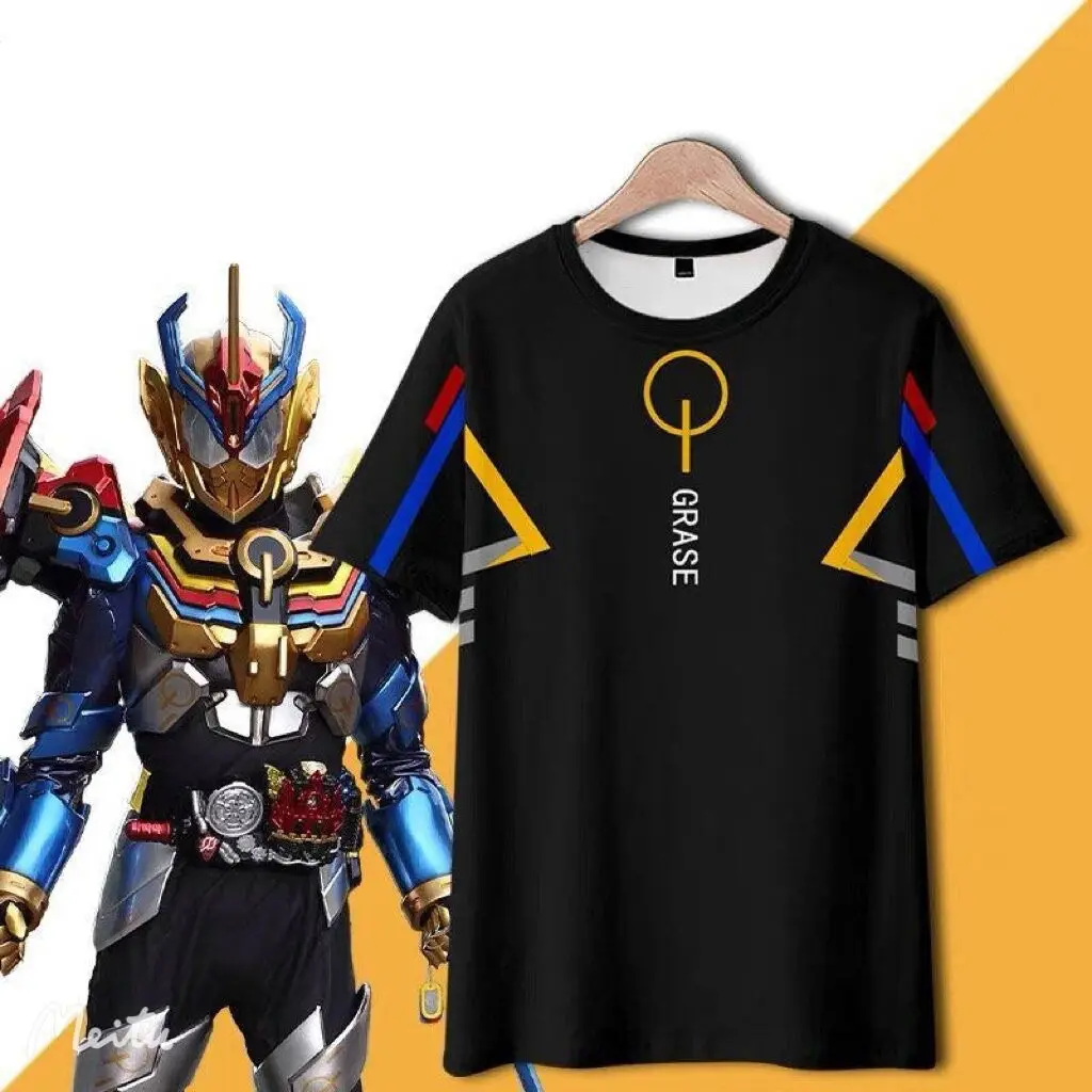 

Kamen Rider Build 3D Printing T-shirt Summer Fashion Round Neck Short Sleeve Popular Japanese Anime Cool Streetwear Plus Size