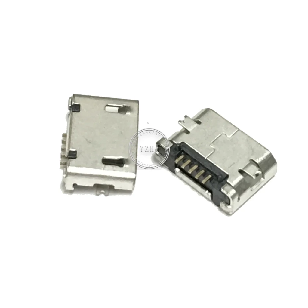 

50pcs orginal new micro 5P patch flat mouth microphone USB female socket data port charging port 5 pin patch endless
