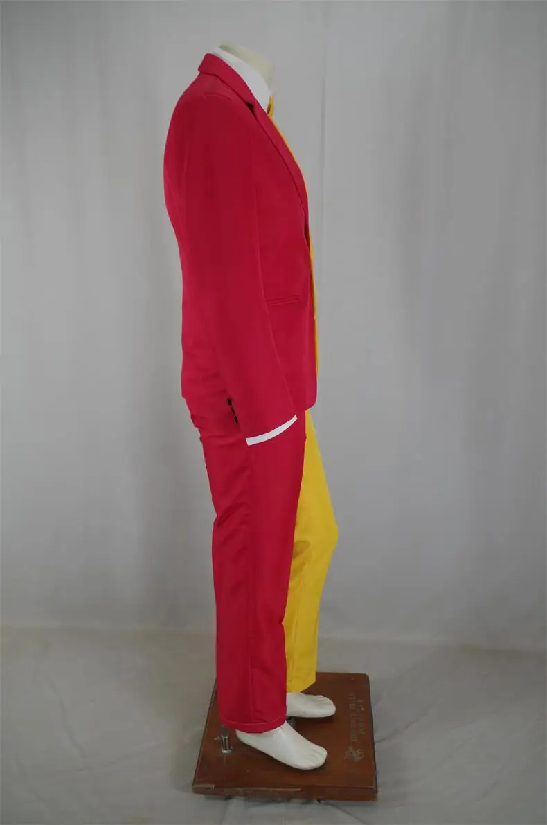 Mens Red Yellow Patchwork Blazer Suits Festival Party Outfit Male Nightclub Bar Singer Host Stage Performance Tuxedo Costume