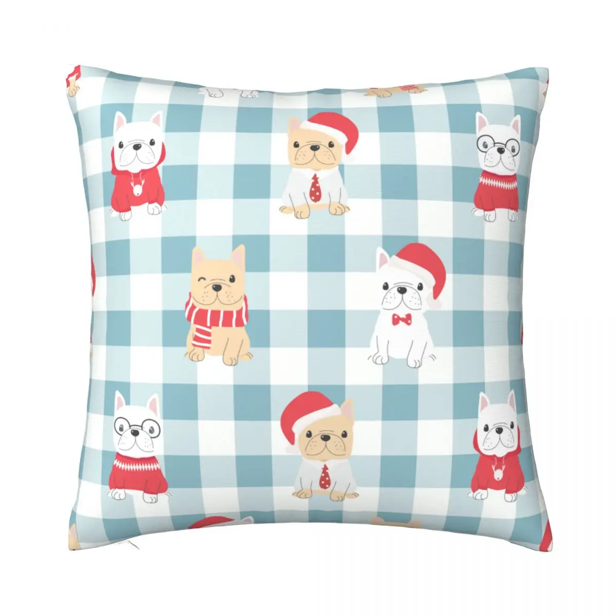 

French Bulldog Pillowcase Soft Polyester Cushion Cover Decor Animal Pillow Case Cover Home Square 40*40cm