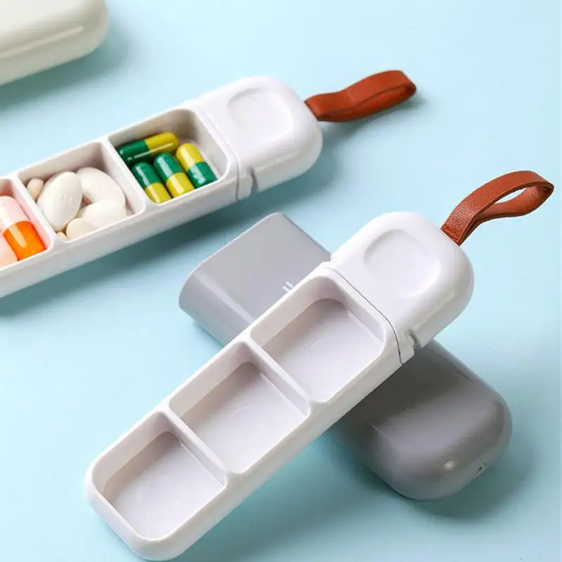 

2023 Portable Pill Box Sealed 3-6 Grids Pills Container Organizer Health Care Travel Drug Dispenser Divider Medicine Mini Case