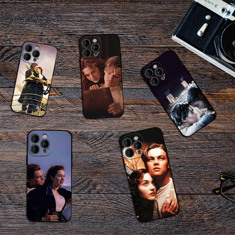 Movie T-Titanic Jack Rose Phone Case For Samsung S23 S22 ULTRA A22 A71 Black Soft Silicone Cover
