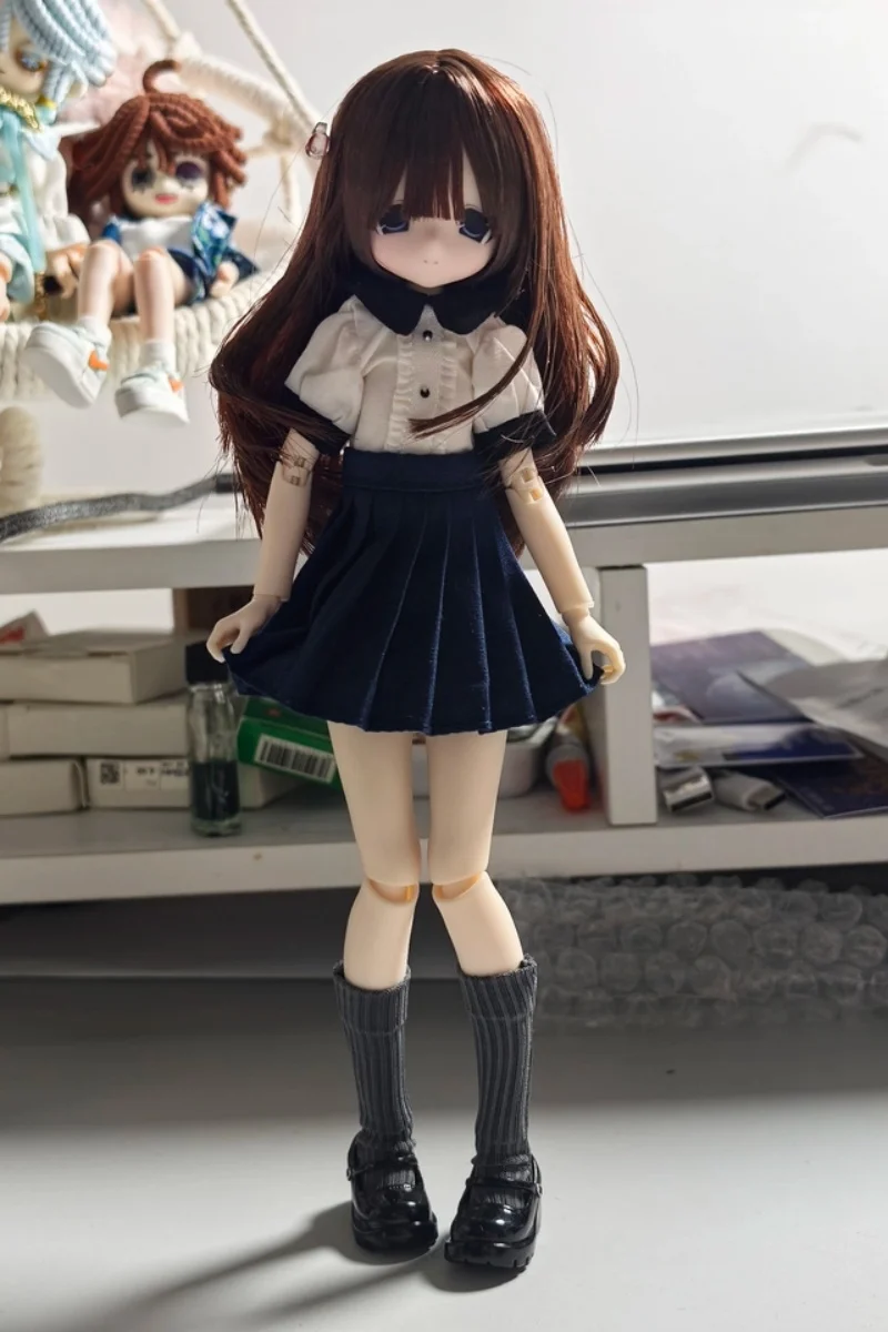 Фото Одежда и аксессуары для кукол Blythe: плиссированная юбка для кукол OB22, OB24, 1/8, а также для шарнирных кукол Azone 30 см. №2
