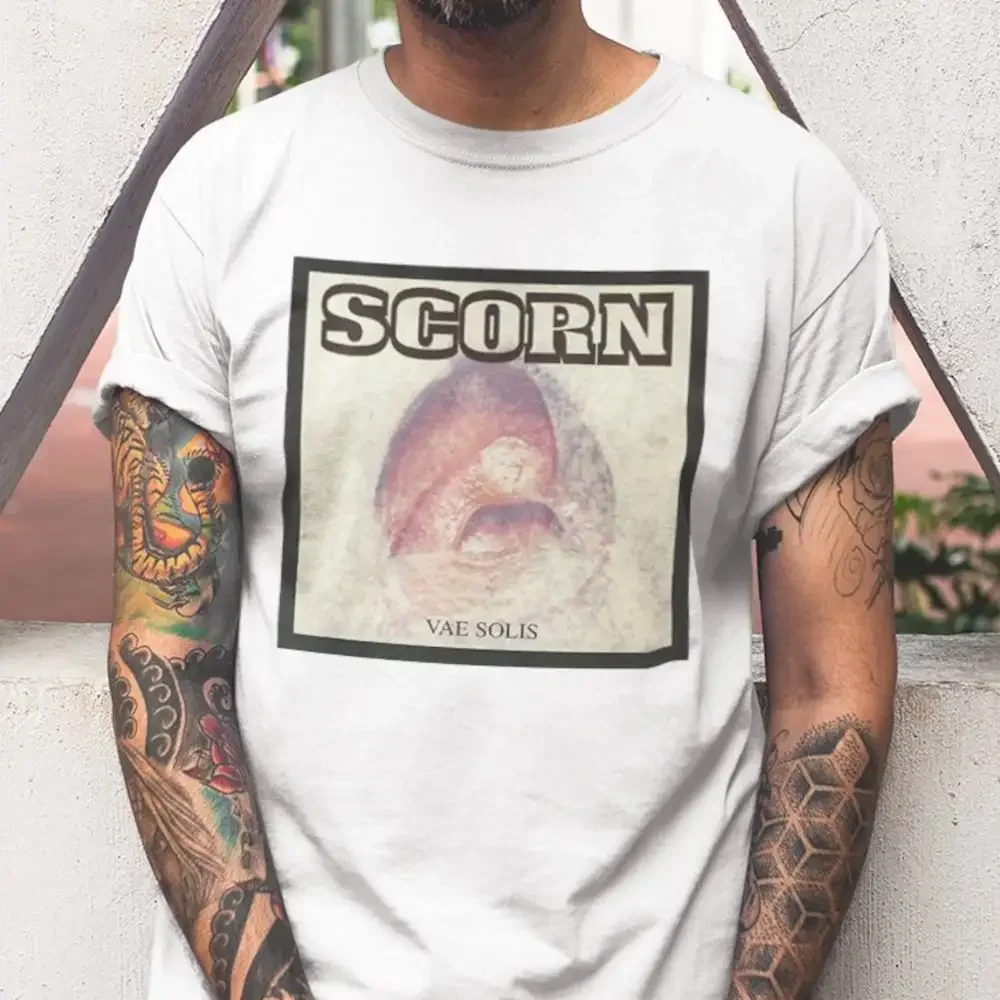 Мужская хлопковая футболка Scorn Vae Solis Crew Industrial Breakbeat