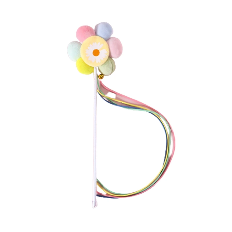 

517E интерактивные игрушки Kitty палочка Дразнилка игрушка с колокольчиком милая плюшевая игрушка 18 дюймов длинные кисточки идеи для подарка д...