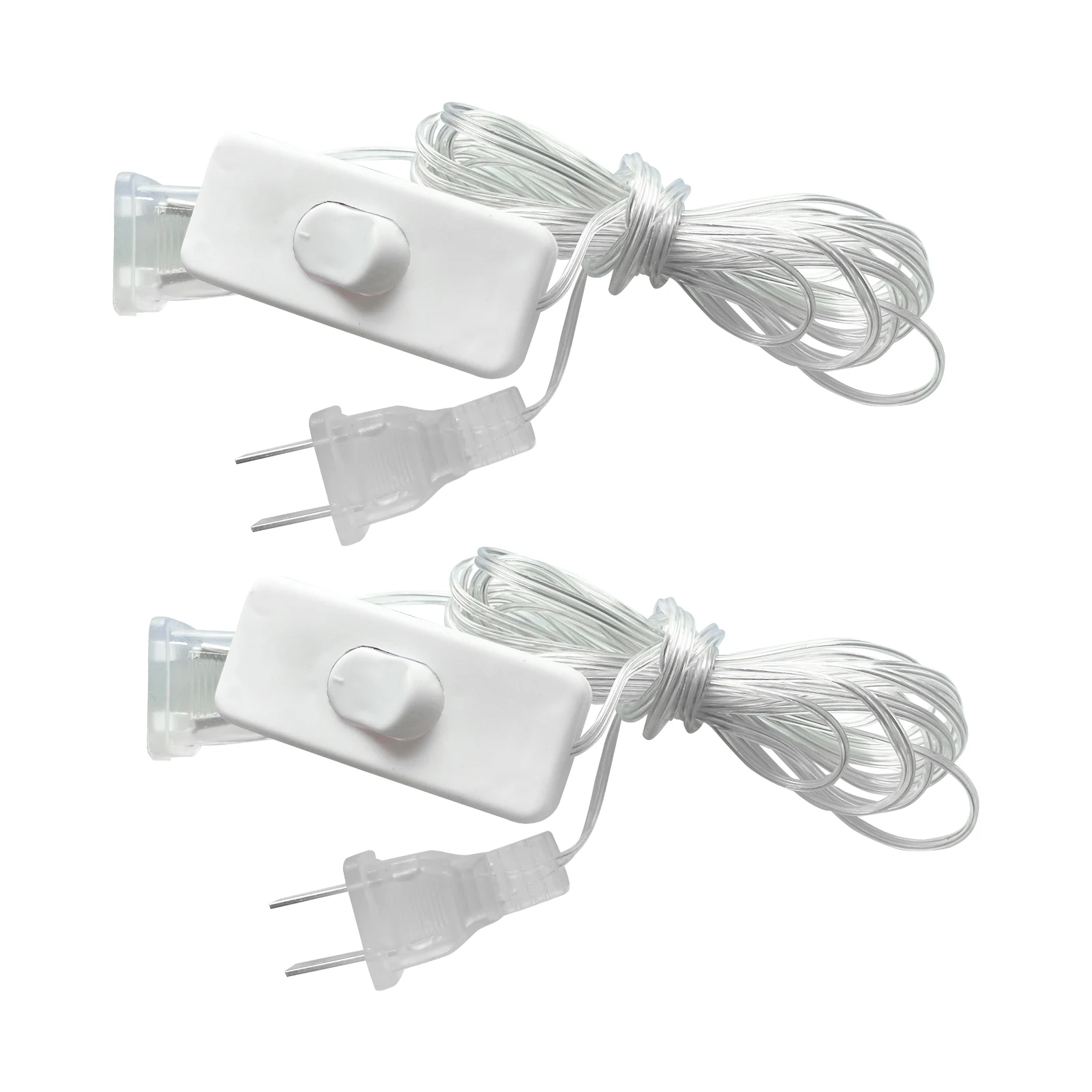 

2pcs/pack Replacement 9.8ft Long Transparent Cable With Apply Lamp Cord Professional Strip EU US Plug Safe Portable