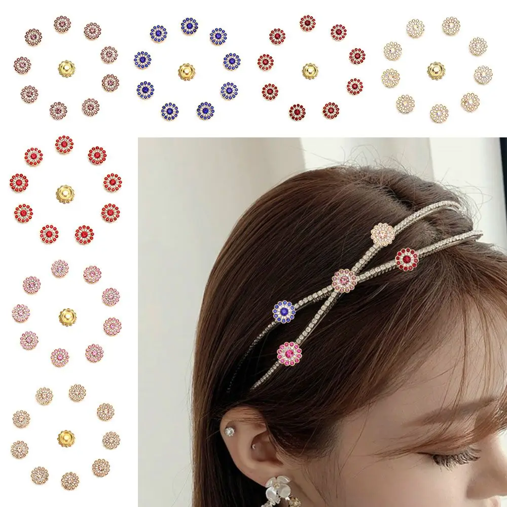 

Craft Flower-shaped Apparel Sewing Sparkling Hat Accessories Clothes Decoration Rhinestone Buttons Crystal Glass Stone