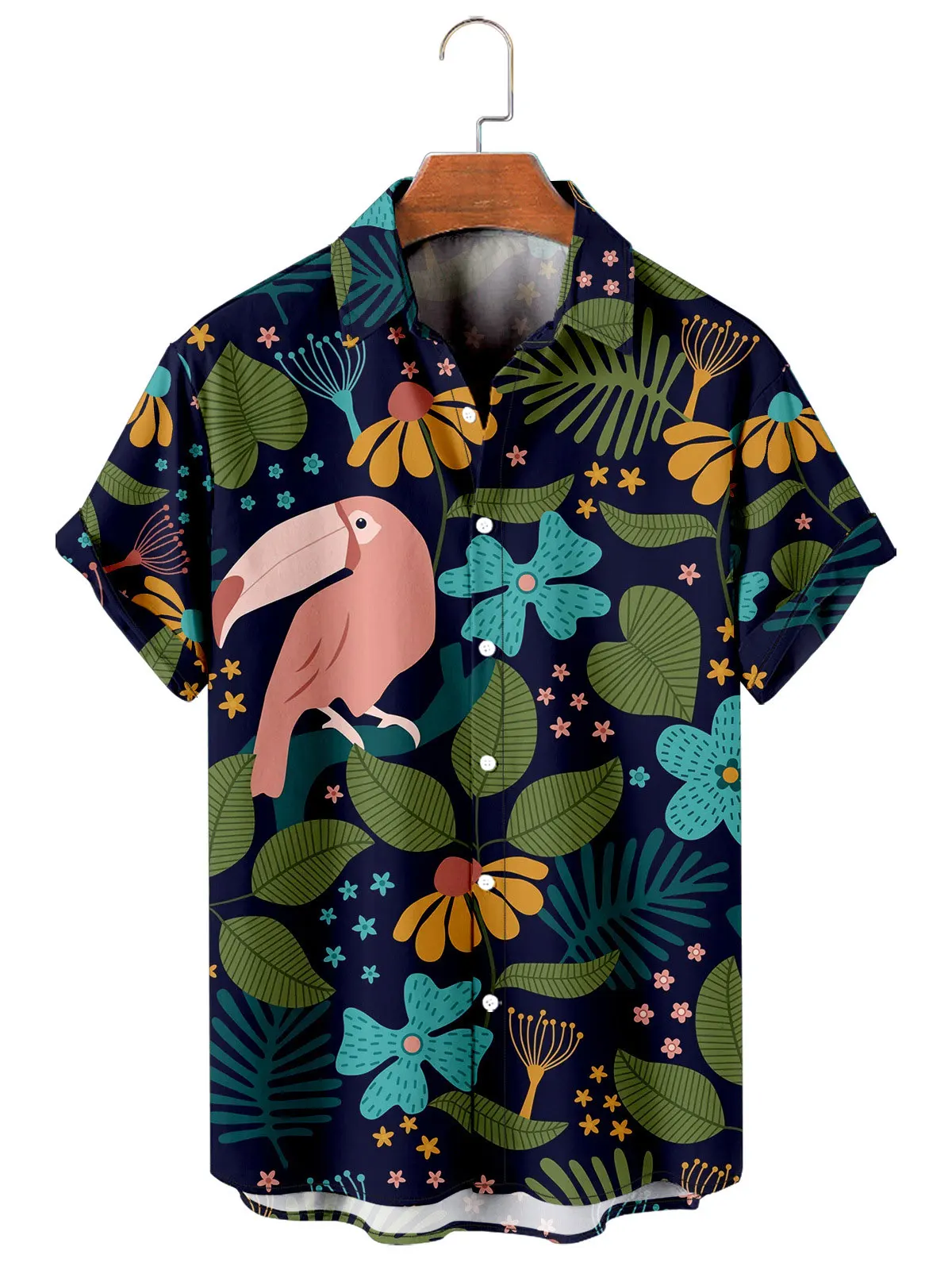 

Men's Fashion Y2K Hombre T-Shirts Hawaiian Shirt Starry Floral 3D Print Cozy Casual Short Sleeve Beach Oversized Clothes 5