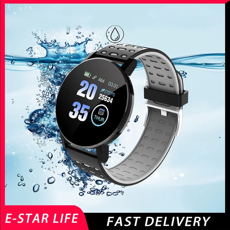 

Smart Watch 119Plus Sports Heart Rate Monitor 1.4 Inch Touch Screen Smartwatch for Women Men Compatible with Android iPhone iOS