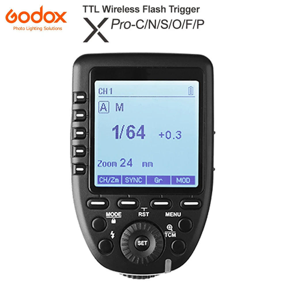 

Godox Xpro Series Flash Trigger Transmitter Xpro-C/N/S/F/O for all Type Camera for Canon Nikon Sony Olympus Panasonic Fuji